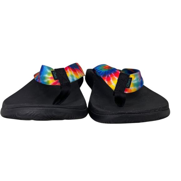 Chaco Mens Flip Flop Sandals 11 Tie Dye Rainbow - Picture 3 of 10